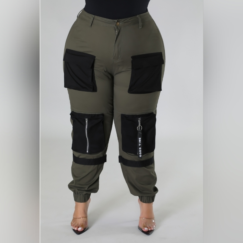 Color Block Cargo Pants